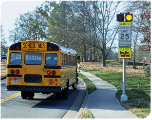 Vulcan Signs - Radarsign's Radar Sign w/ School Bus